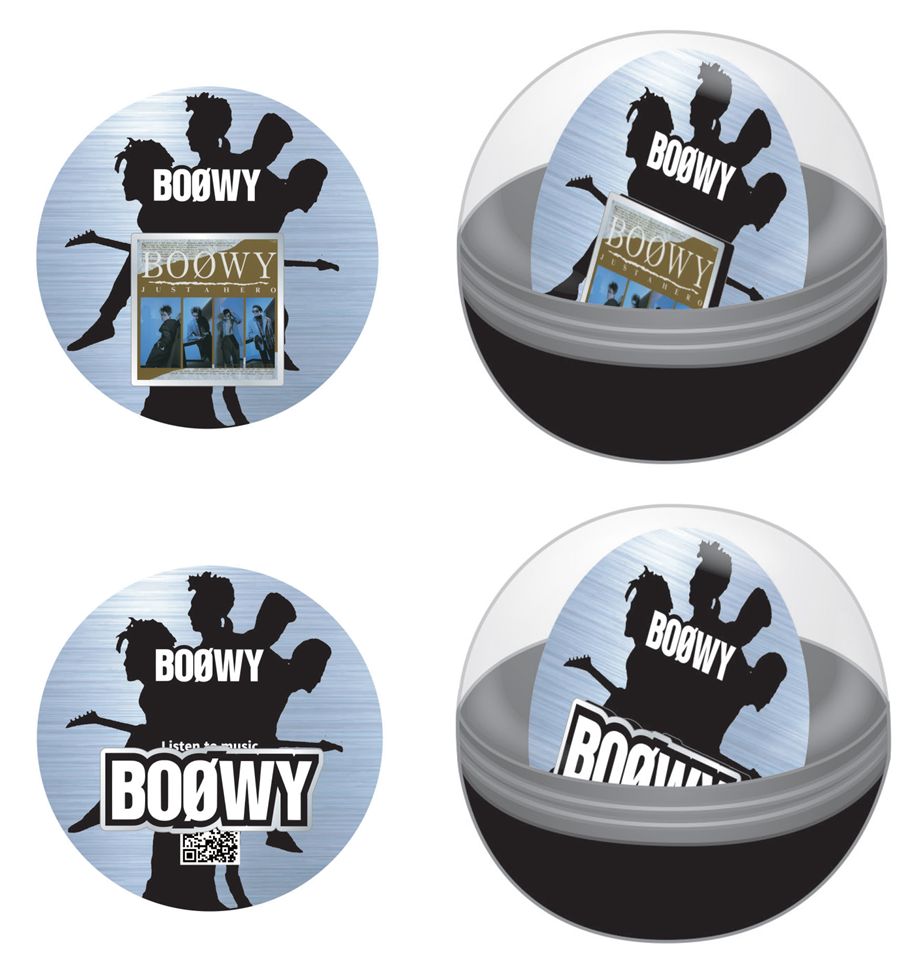 HMVで「BOØWY」カプセルトイが本日14日から販売開始。BOOWYのアルバム