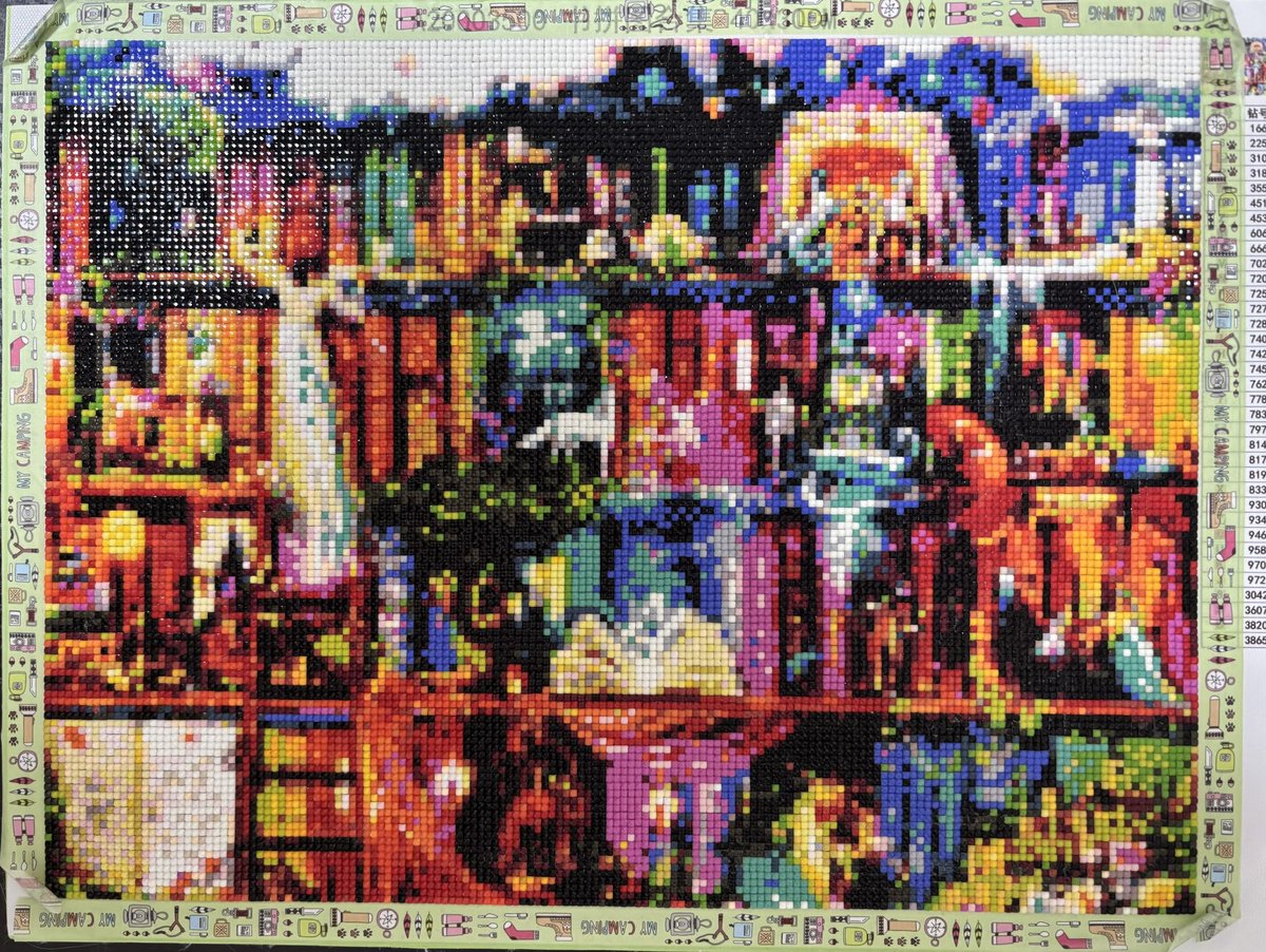 namida1203's tweet photo. 54作目
なんで買ったんだろう第2弾!
元絵見てもイマイチどんな絵か分からん😅
ホムの在庫が多くで絶賛処理中!
あと20個くらい…
それが終わったらDACさんとエバモメさんとLaboさんやるって決めてるんだ!✨
それまて我慢!!
40×30 スクエア 35色 樹脂
#ダイヤモンドアート
#homefun https://t.co/ngjxESv5ai