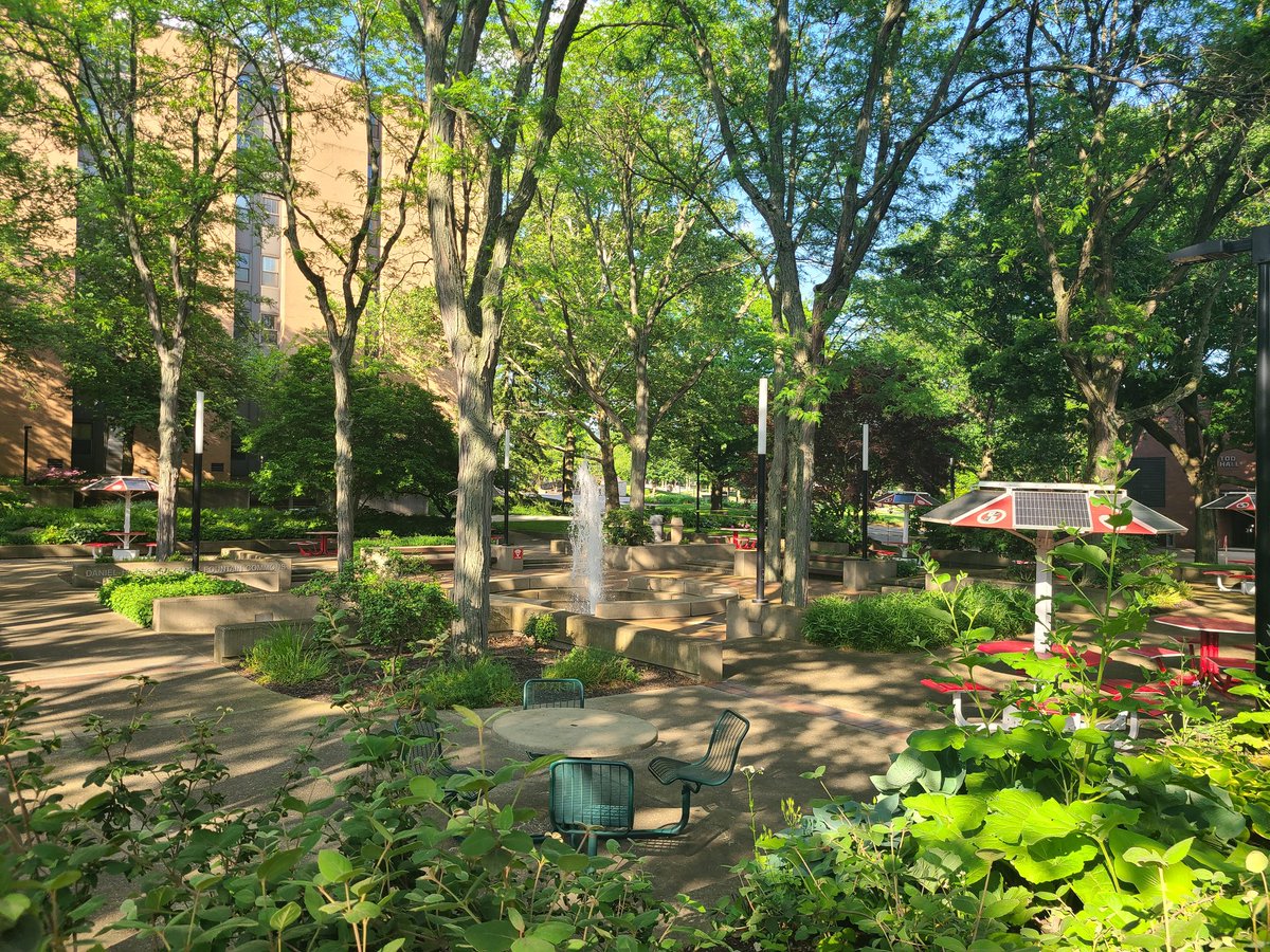 JerzTony's tweet photo. It's so nice to stumble upon a green oasis in the middle of the big city as I did this past summer @YoungstownState! #prettycollegepics https://t.co/9LkMatV82d