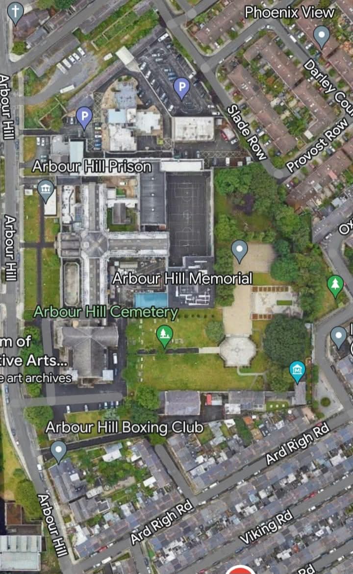 Arbour Hill military cemetery is the final resting place of 14 executed heroes of the Rising. Tucked away behind Collins Barracks, it also boasts a prison chapel for the adjoining Arbour Hill inmates. The gravesite was once a parade ground for the jail. Said facility is now the