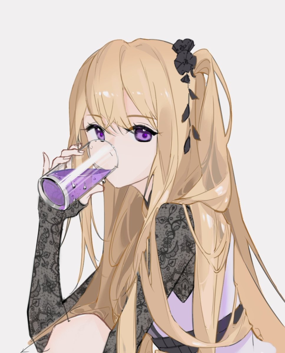 ⠀

Drinking mysterious purple liquid .

〝  What ' s up ?  〞

⠀