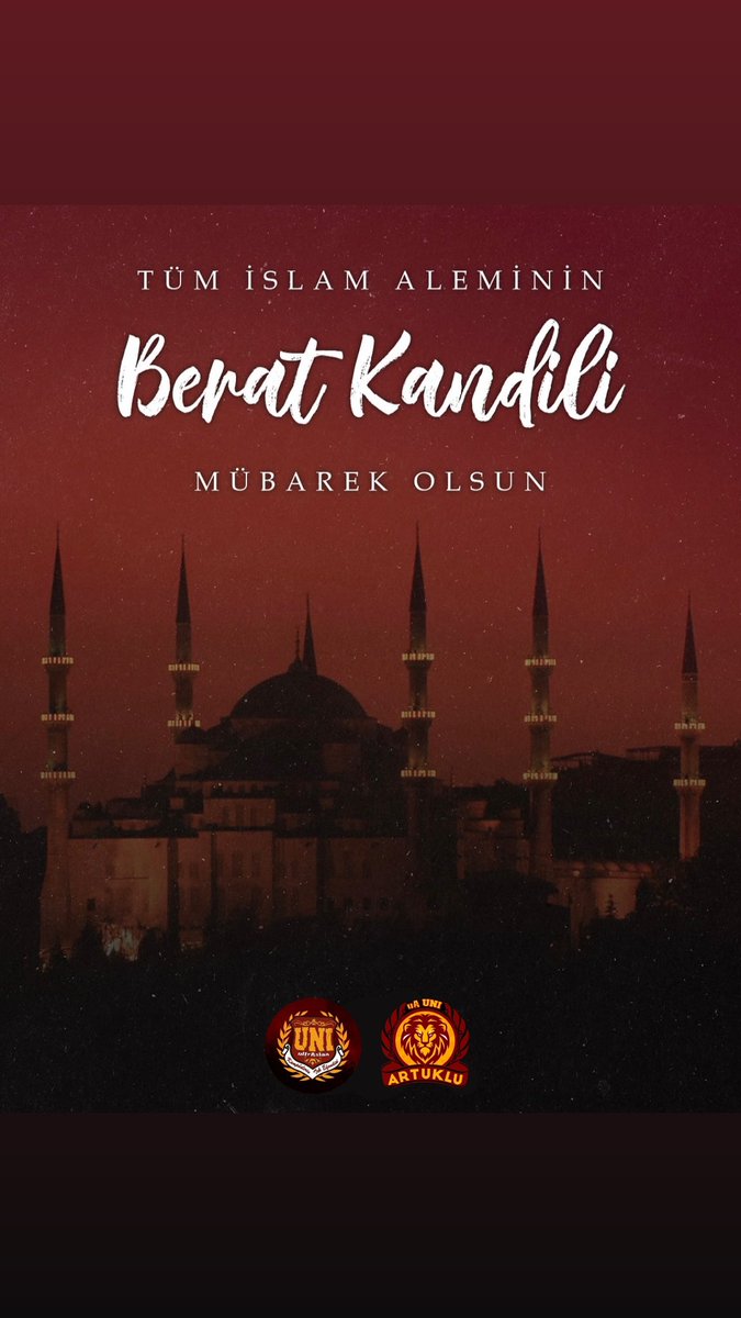 Tüm İslam Alemi'nin Berat kandili mübarek olsun. 

#ultrAslanUNI
#uAUNIArtuklu