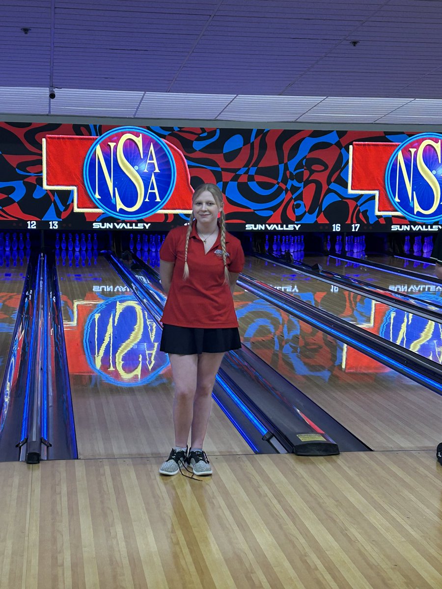 Individual State Bowling about to start up! Let’s go Mae, Anna and Kassie!