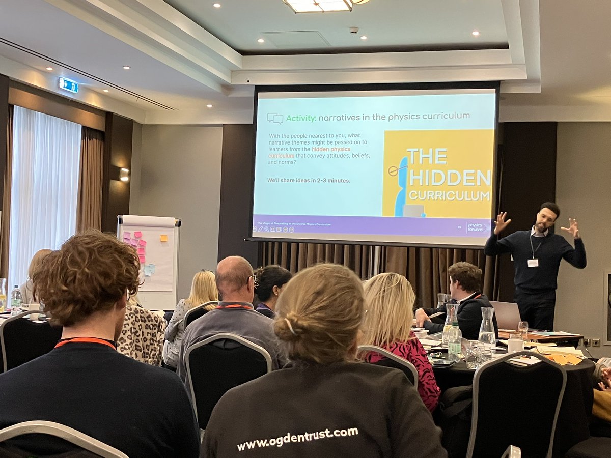 ogdentrust's tweet image. What do we mean by high quality physics education? Inspiring insight into curriculum design with @PhysicsForward 
📖 narrative for cognition, engagement and inclusion #Storytelling #Diversity #WTO