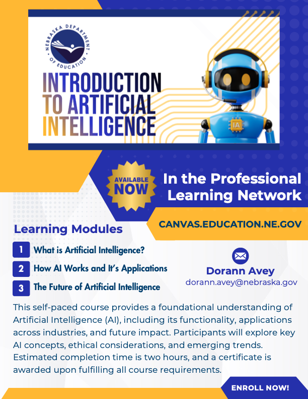 It's Digital Learning Day! What better way to celebrate than with a new learning opportunity? Check out our Introduction to AI course in the Professional Learning Network—designed for busy educators to explore AI at their own pace. #DLDay