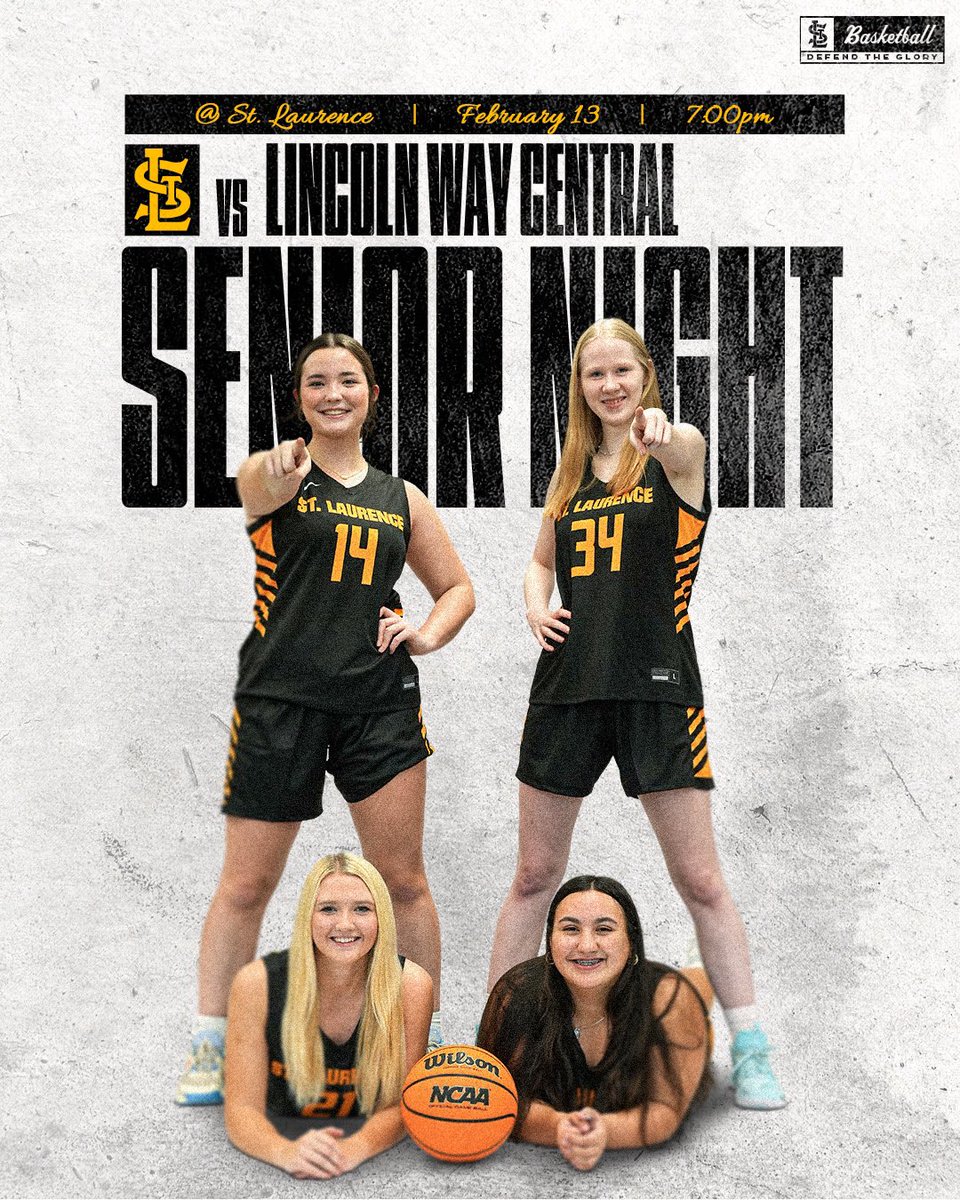Senior Night game day 🥹! Come out to celebrate our 4 AMAZING seniors tonight at home. 
📍STL
⏰ 7pm
🆚 Lincoln Way Central
