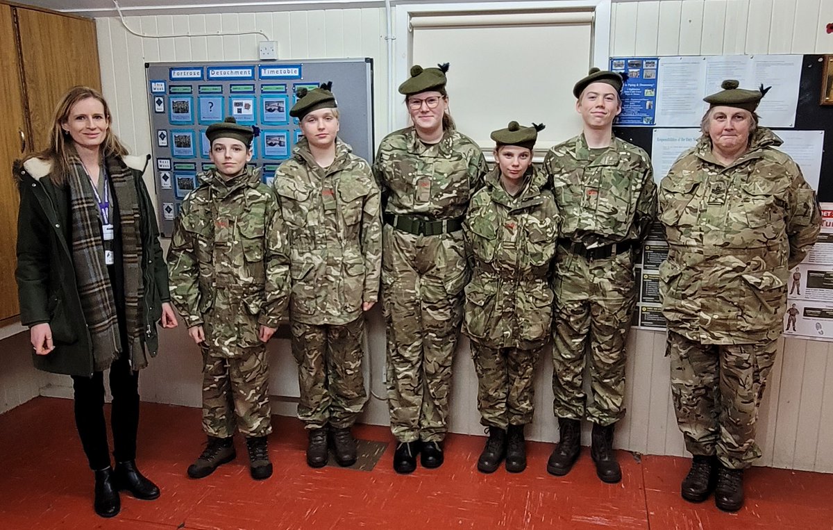 The Highland Council (@highlandcouncil) on Twitter photo Cllr Morven-May MacCallum, <a href="/HighlandCouncil/">The Highland Council</a> Cadet Champion visiting the #Fortrose Army Cadet Detachment. She said: “I greatly enjoyed speaking to the cadets and adult volunteers and learning about what they value from being part of the cadets."
<a href="/1hldrsacf/">1st Battalion The Highlanders Army Cadet Force</a> <a href="/ArmyCadetsScot/">Army Cadets in Scotland</a> Cllr Morven-May MacCallum, <a href="/HighlandCouncil/">The Highland Council</a> Cadet Champion visiting the #Fortrose Army Cadet Detachment. She said: “I greatly enjoyed speaking to the cadets and adult volunteers and learning about what they value from being part of the cadets."
<a href="/1hldrsacf/">1st Battalion The Highlanders Army Cadet Force</a> <a href="/ArmyCadetsScot/">Army Cadets in Scotland</a>