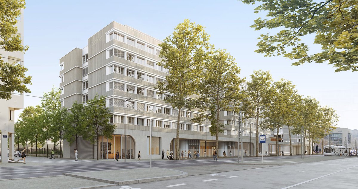BouyguesBat_SE's tweet image. [#Salon] Le Forum International Bois Construction continue ! Découvrez le projet sobre en énergie et en carbone que @BouyguesBat_SE va réaliser en groupement pour le @CrousLyon sur le site de l’@ENSdeLyon : 392 logements étudiants et un gymnase en bois. #biosourcé #réemploi