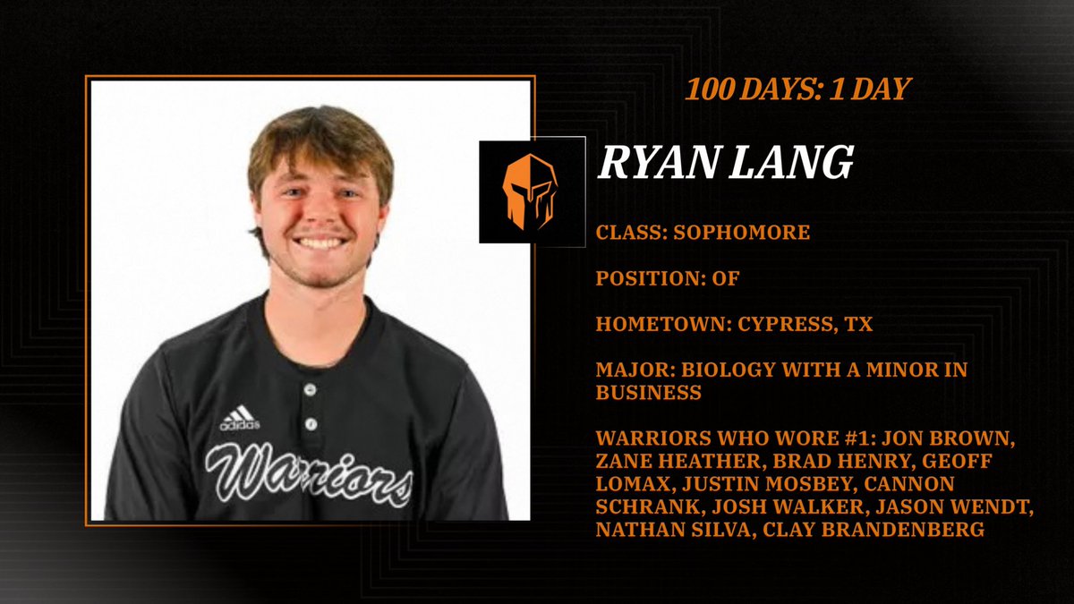 1 day! Shoutout Ryan Lang! #1 is all over our record books between Brad Henry (1st in SB, 1st in Saves, 8th in ERA, 5th in App.) Geoff Lomax (4th wins, 3rd saves, 5th App.), Justin Mosbey (1st ERA, 8th Saves, 3rd OBA), Josh Walker (6th DP Turned, Nathan Silva (4th in App)