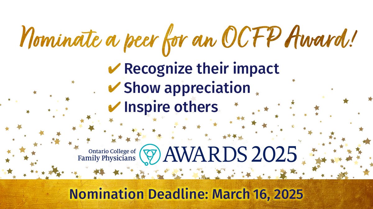 It's #ResidentAppreciationWeek and we want to celebrate the amazing family medicine residents of Ontario! Do you know a resident who is an emerging leader &amp; advocate for family medicine? 

Shine a spotlight on their amazing contributions: bit.ly/3WT0F9P