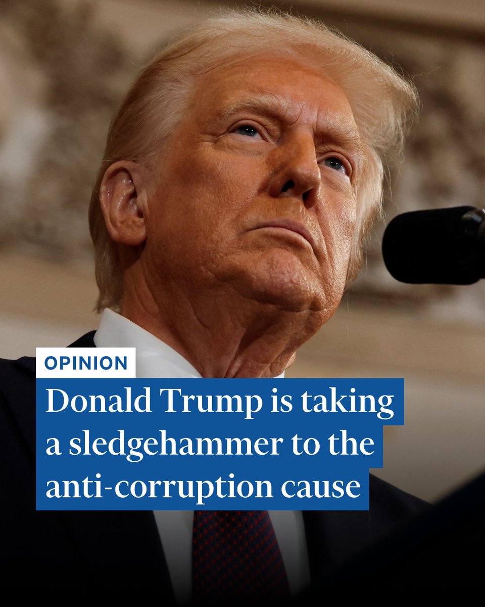 Financial Times (@ft) on Twitter photo Opinion: Donald Trump’s approach to corruption is set to open the doors of America to all manner of bad actors on.ft.com/3CYiZHF Opinion: Donald Trump’s approach to corruption is set to open the doors of America to all manner of bad actors on.ft.com/3CYiZHF