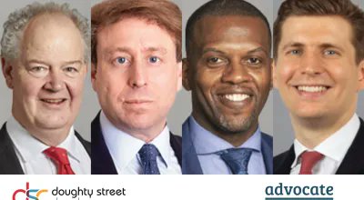 Doughty Street Chambers is delighted to be shortlisted in 5 categories at this year's  Advocate Bar Pro Bono Awards 2025.

Pro Bono Chambers of the Year
Pro Bono KC of the Year | Edward Fitzgerald KC
Junior Pro Bono Barrister of the Year | David Stephenson
International Pro Bono