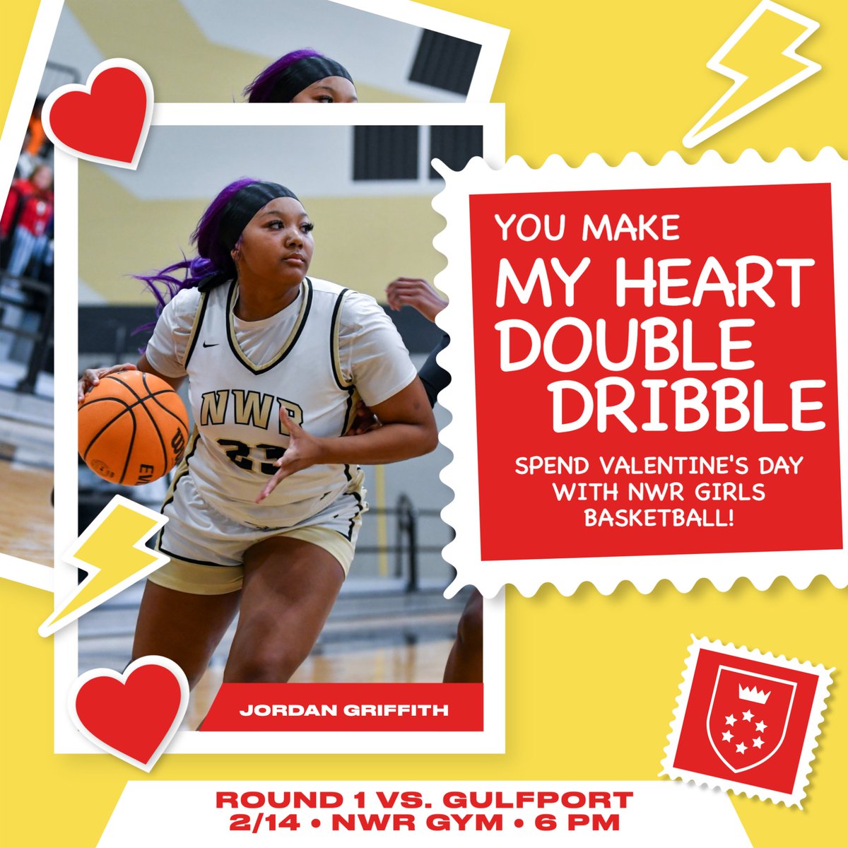 Spend Valentine's with @nwr_hoops! Wear your white and come cheer on the Cougars in the first round of playoffs. #gocougars #relentless

📍NWR Gym
🕕 6 PM
🎟️ $10 gofan.co or at the door
📺 nwrathletics.com