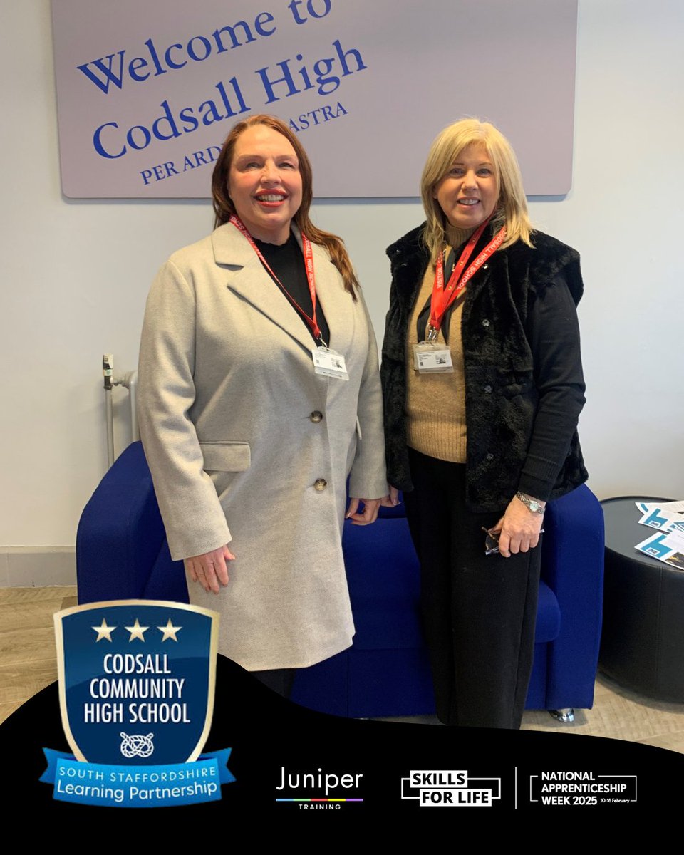 Juniper Training Ltd (@trainingjuniper) on Twitter photo Today, our fantastic Apprenticeship Recruitment Consultants, Diane Jones and Angela Gordan, visited <a href="/codsallhigh/">Codsall High School</a> for a Year 11 careers event! 👏
They delivered five engaging sessions, helping students explore the world of apprenticeships.
#NAW2025 Today, our fantastic Apprenticeship Recruitment Consultants, Diane Jones and Angela Gordan, visited <a href="/codsallhigh/">Codsall High School</a> for a Year 11 careers event! 👏
They delivered five engaging sessions, helping students explore the world of apprenticeships.
#NAW2025