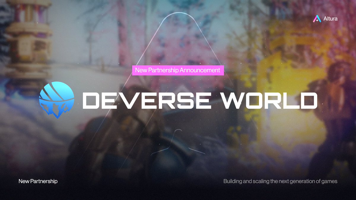 altura's tweet photo. Altura is teaming up with @DeverseWorld! 🤝

Deverse World is a cooperative shooter with endless procedural floating isles, each with unique biomes, resources, and challenges. Build your base, defend your Core, and raid others for loot!

🔗 https://t.co/ExrD1E2esT https://t.co/mL7TvNNJQS