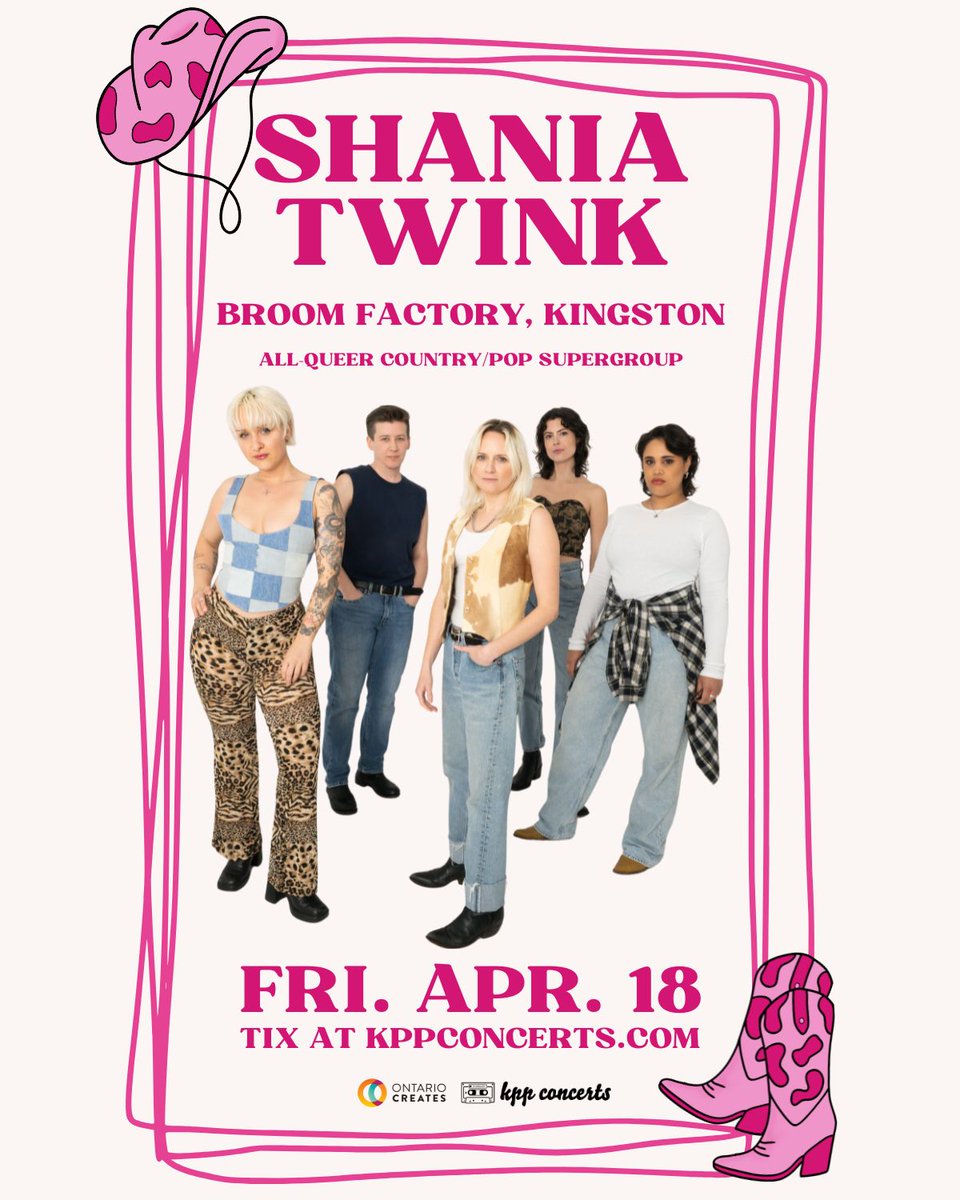 🌈  BACK BY POPULAR DEMAND 🌈  All-queer country/pop supergroup SHANIA TWINK returns to the Broom Factory on April 18. Audiences loved them back in November, don’t miss out on Round Two! 🔥 

Tickets on sale now
🎟  shorturl.at/d9MAb