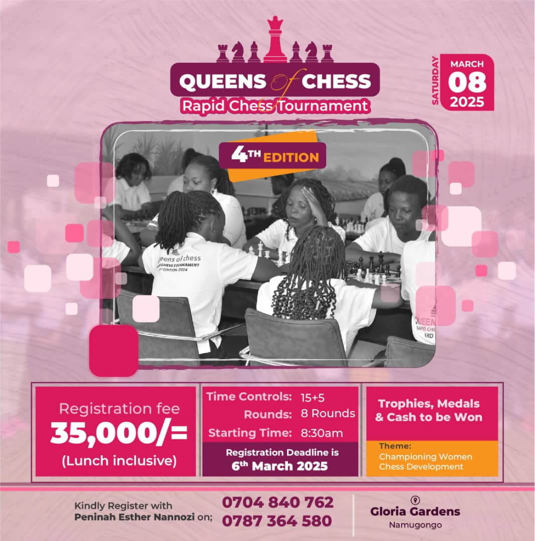 BaniBulletin's tweet image. 📍 Gloria Gardens, Namugongo – a serene and beautiful venue awaits you! 

Come experience chess in a fantastic atmosphere. 🌳✨

 #chessvenue #chessevent #ugandachess #queensofchess