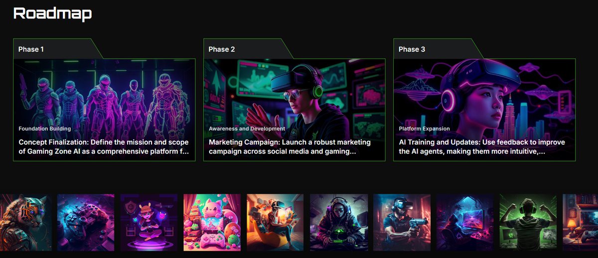GMZTOKEN's tweet photo. 🔥Phase 1 - Laying the Foundation: Defining the mission &amp; scope of Gaming Zone AI.

📢Phase 2 - Growth &amp; Awareness: Launching a massive marketing push to bring GMZ to creators.

🤖Phase 3 - AI Evolution: Using community feedback.

buy : https://t.co/Q0RQ8ygxXU https://t.co/VvgGnA7VOa