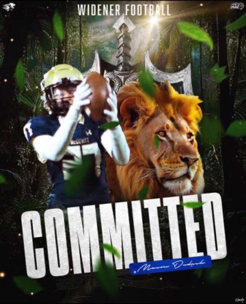 Mason Dudash (@mdudash19) on Twitter photo After a great conversation with <a href="/MarcSaldana7/">Coach Saldaña🏴☠️</a>. I’m beyond blessed to announce my commitment to <a href="/Widener_FB/">Widener Football</a>.
<a href="/CoachWeachter/">Jeff Weachter</a>
<a href="/dannylan51/">danny lansanah</a>
<a href="/RMackes/">Ryan Mackes</a>
<a href="/Holtonsr23/">Howard Holton sr</a>
<a href="/ArchoUno1000/">ARCHIE SMITH JR</a> After a great conversation with <a href="/MarcSaldana7/">Coach Saldaña🏴☠️</a>. I’m beyond blessed to announce my commitment to <a href="/Widener_FB/">Widener Football</a>.
<a href="/CoachWeachter/">Jeff Weachter</a>
<a href="/dannylan51/">danny lansanah</a>
<a href="/RMackes/">Ryan Mackes</a>
<a href="/Holtonsr23/">Howard Holton sr</a>
<a href="/ArchoUno1000/">ARCHIE SMITH JR</a>
