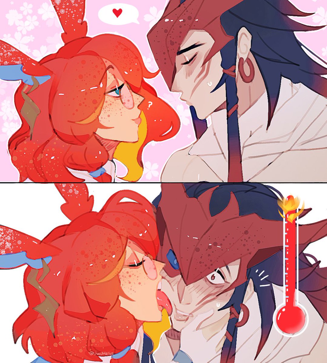 UwuHelia's tweet photo. Vastaya kiss... (Aurone) https://t.co/wX7q0hRj0T