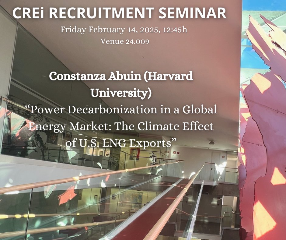 CREI
<a href="/CREIResearch/">CREI</a>
Tomorrow Recruitment seminar at 12:45h. See complete list of our Recruitment Seminars at: crei.cat/recruitment-se…
<a href="/iCERCA/">Centres CERCA</a>