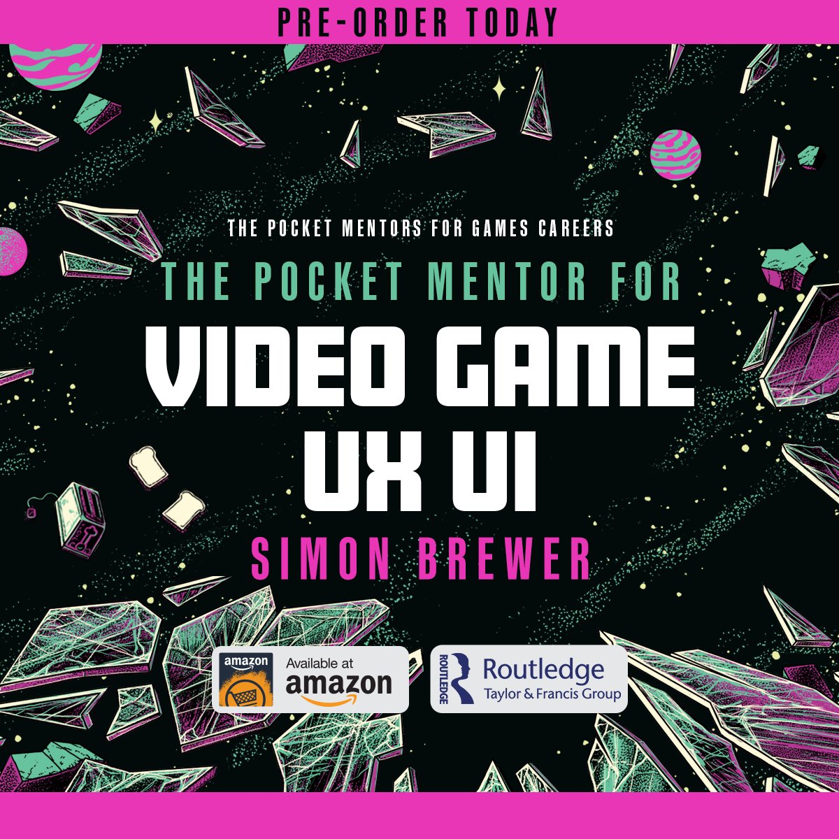 I am happy to announce my first book is officially out 𝗙𝗲𝗯𝗿𝘂𝗮𝗿𝘆 𝟭𝟵𝘁𝗵!

A book for all aspiring game developers looking to work in UI/UX and beginners looking to grow their careers.

Available at Routledge (use 𝘋𝘐𝘚20) and Amazon!
#uiux #gamedev