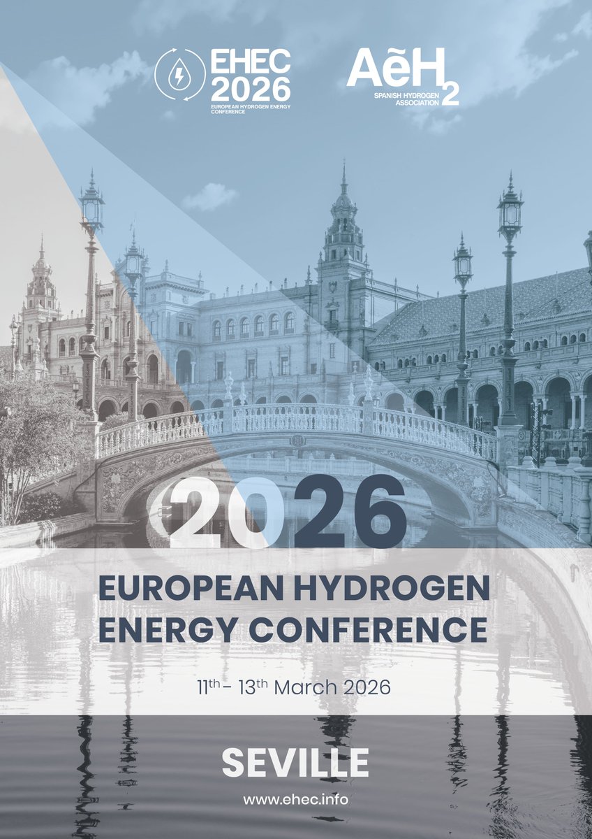 Asociación Española del Hidrógeno (AeH2) (@aeh2_eng) on Twitter photo ¡La <a href="/AeH2_ENG/">Asociación Española del Hidrógeno (AeH2)</a> organizará el #EHEC2026 en Sevilla! 🌍
📅11-13 de marzo de 2026
📍FIBES - Palacio de Congresos
Desde 2005, el #EHEC es el evento de referencia del #hidrógeno en Europa. Tras el éxito de Bilbao 2024, volvemos con más novedades y oportunidades.
¡Guardad la fecha! ¡La <a href="/AeH2_ENG/">Asociación Española del Hidrógeno (AeH2)</a> organizará el #EHEC2026 en Sevilla! 🌍
📅11-13 de marzo de 2026
📍FIBES - Palacio de Congresos
Desde 2005, el #EHEC es el evento de referencia del #hidrógeno en Europa. Tras el éxito de Bilbao 2024, volvemos con más novedades y oportunidades.
¡Guardad la fecha!