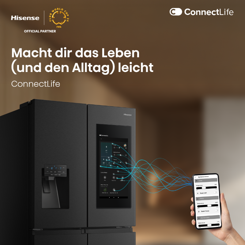 Egal, wo du bist – mit der #ConnectLife App hast du die volle Kontrolle über deinen smarten #Kühlschrank. Temperatur anpassen, Einstellungen checken, Frische sichern – alles per Fingertipp. #Smarte Features für ein entspannteres Leben! 🚀🥶 #Hisense #PureFlatSmart #Qualität