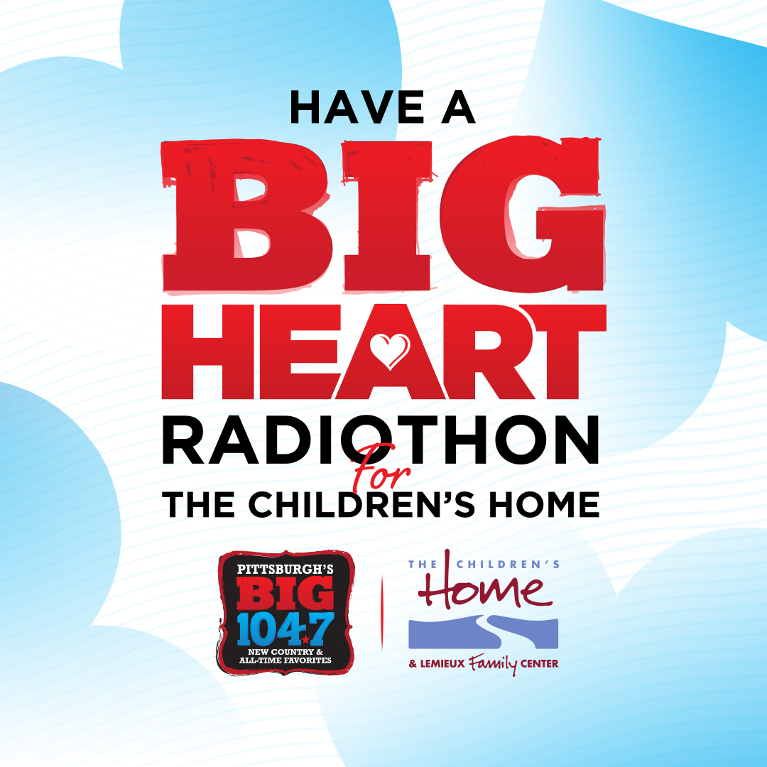 Day 2 of the Have a BIG Heart Radiothon for @childrenshomepgh is underway until 6pm!

Becoming a BIG Friend for only $15 a month!

Or donate $104.70 now to be in the running to win one of three autographed guitars!

big1047.com/bigheart