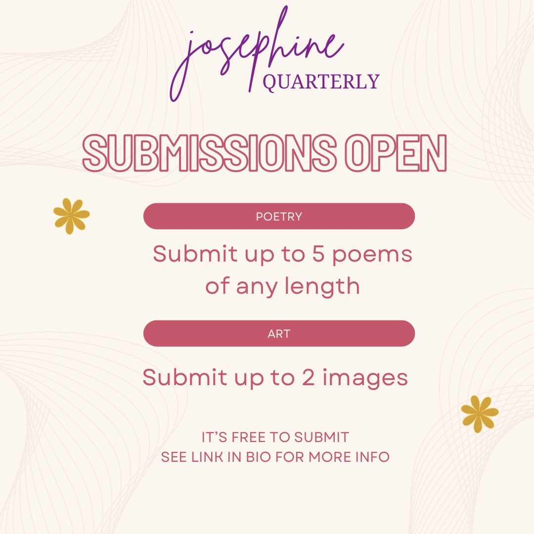 Need a home for your work? Our submissions are always open! Looking for the voices of underrepresented poets and artists. 💜