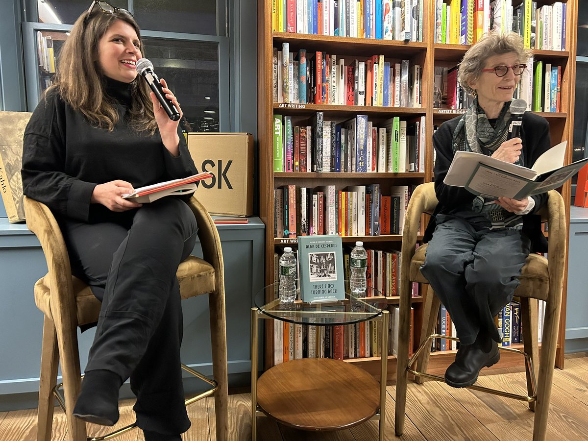 “De Céspedes &amp; Ferrante both write about women struggling to become themselves. And that is always a struggle.” Ann Goldstein in conversation w/ <a href="/joumana_khatib/">Joumana Khatib</a> about Alba de Céspedes’ THERE’S NO TURNING BACK <a href="/mcnallyjackson/">McNally Jackson</a> last night 👏👏👏