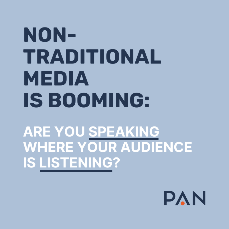 PANcomm's tweet photo. We're rethinking "Tier One" media. 👀

Non-traditional platforms like LinkedIn, Substack, Threads, and YouTube are just as influential as traditional outlets and offer a direct, engaged, and targeted audience.

Hear from our experts on the importance of integrated storytelling: