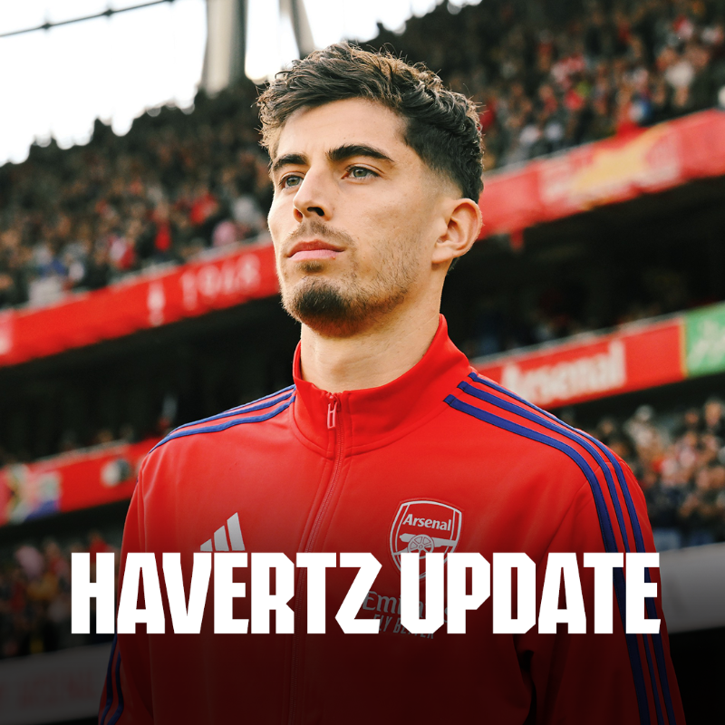 Arsenal's tweet photo. A medical update on Kai Havertz.