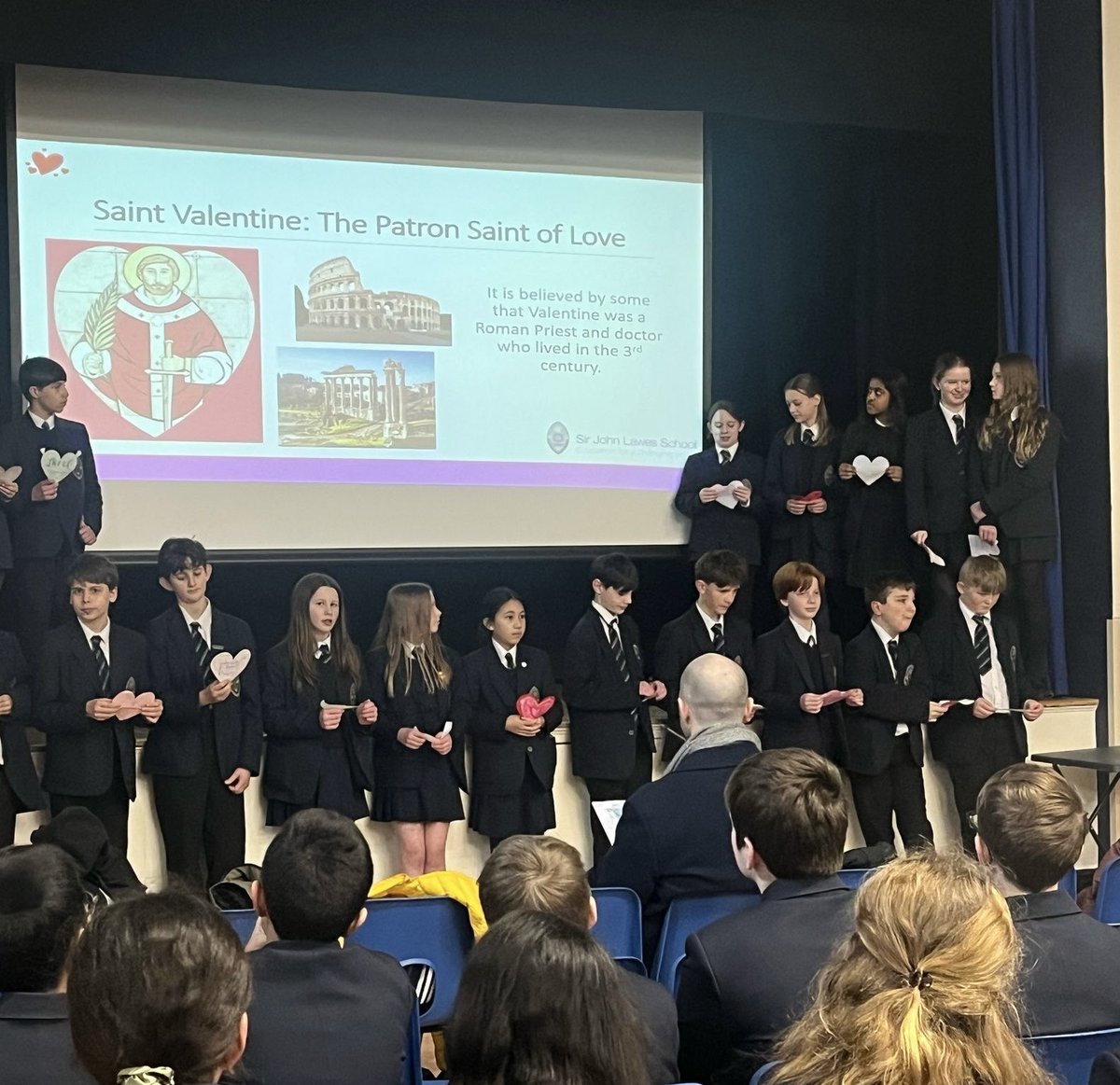 Oracy Week - Year 7 King form group delivered a fantastic assembly today on ‘the true meaning of love’ - helping to build on their oracy skills and learning the power of clear, expressive speech. Well done to all involved!

#OracyWeek #sjlproud #publicspeaking