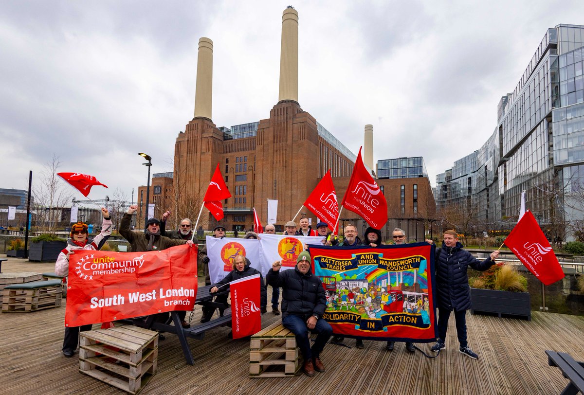 Unite London & Eastern (@unitelondoneast) on Twitter photo ⛑️ No worker should be harmed on the job, but construction remains the UK's most dangerous industry.
✊ Today we celebrated a huge union win: a 12-year redevelopment project without a single serious accident.
🏗️ 4,000 members were kept safe on site at Battersea Power Station. ⛑️ No worker should be harmed on the job, but construction remains the UK's most dangerous industry.
✊ Today we celebrated a huge union win: a 12-year redevelopment project without a single serious accident.
🏗️ 4,000 members were kept safe on site at Battersea Power Station.