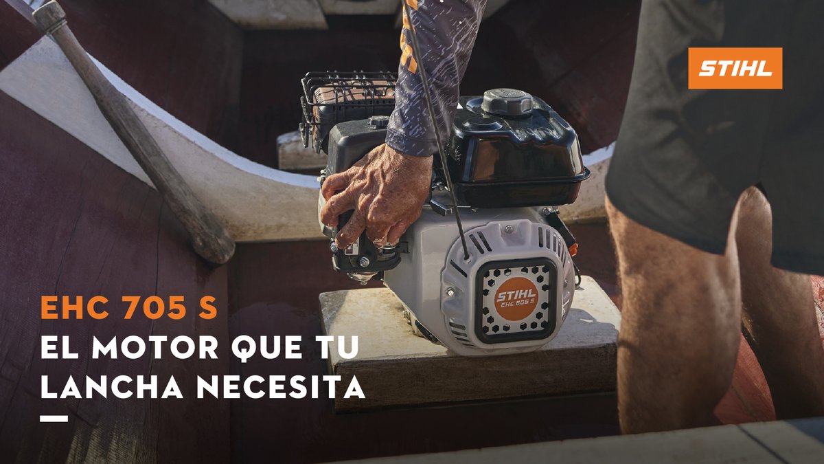 Stihl_ar's tweet photo. Si vivís en una zona que solo se accede por lancha, sabés lo importante que es tener un motor confiable.🚤

- Potente motor de 7,0 HP - Eje: 19mm 
- Eficiencia y fácil mantenimiento.
¡No te quedes sin la fuerza necesaria!
Animate a descubrir el poder de #STIHL.
ónSTIHL #EHC705S https://t.co/3eGqy8AQS1