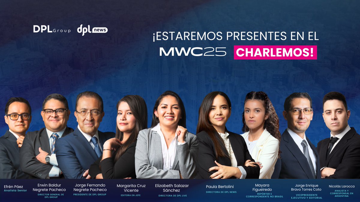 DPL News (@dpl_news) on Twitter photo ¡Estamos listos! ✈️
DPL Group viajará a Barcelona al evento más esperado de la industria: #MWC2025.🌐
➡️9 expertos, una misión: promover la revolución digital.
¿Te gustaría conversar con nosotros?🗨️
¡Escríbenos! ✍️
-Jorge Fernando Negrete (<a href="/fernegretep/">Jorge Fernando Negrete P.</a>)
-Jorge Bravo ¡Estamos listos! ✈️
DPL Group viajará a Barcelona al evento más esperado de la industria: #MWC2025.🌐
➡️9 expertos, una misión: promover la revolución digital.
¿Te gustaría conversar con nosotros?🗨️
¡Escríbenos! ✍️
-Jorge Fernando Negrete (<a href="/fernegretep/">Jorge Fernando Negrete P.</a>)
-Jorge Bravo