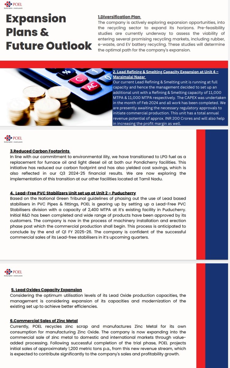 InvestorsParty's tweet image. #PoclEnt #POEL 
Quarterly Earnings. 

YoY appx 30-40 % rise. 🔥

Company Presentation.... 

Plans &amp;amp; Future outlook. 🔥

💎Rubber Recycling.. 
💎E-Waste.. 
💎EVs Battery recycling ♻. &amp;amp; many more. 

Stock is already down 30-35 % from its recent highs. ✍️