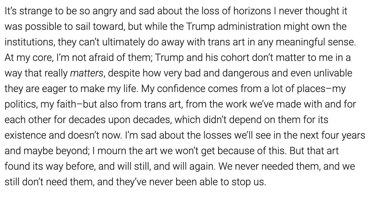 rcmacleod's tweet image. Wrote about the NEA and The Kennedy Center and how these moves might be bad for trans art, but they certainly won&apos;t be the end
aftermath.site/kennedy-center…
