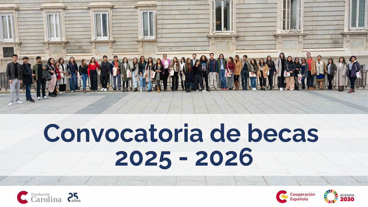 La convocatoria de becas Fundación Carolina 2025-2026 ya está abierta. Hay 735 becas para posgrado y doctorado centradas en la triple transición: digital, ecológica y social. 
#DiputadoMigrante
#DiputacionMigrante

🔗 Solicita la tuya aquí: fundacioncarolina.es