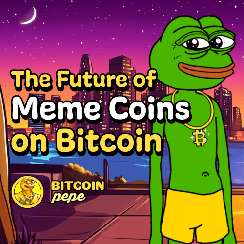 Learn more about Bitcoin Pepe...🐸

What is Bitcoin Pepe? 

Bitcoin Pepe is not just another meme coin. It’s a revolution in how we think about both meme coins and the power of Bitcoin. Imagine combining Solana-level speed and Bitcoin's ultimate security with Pepe, the ultimate