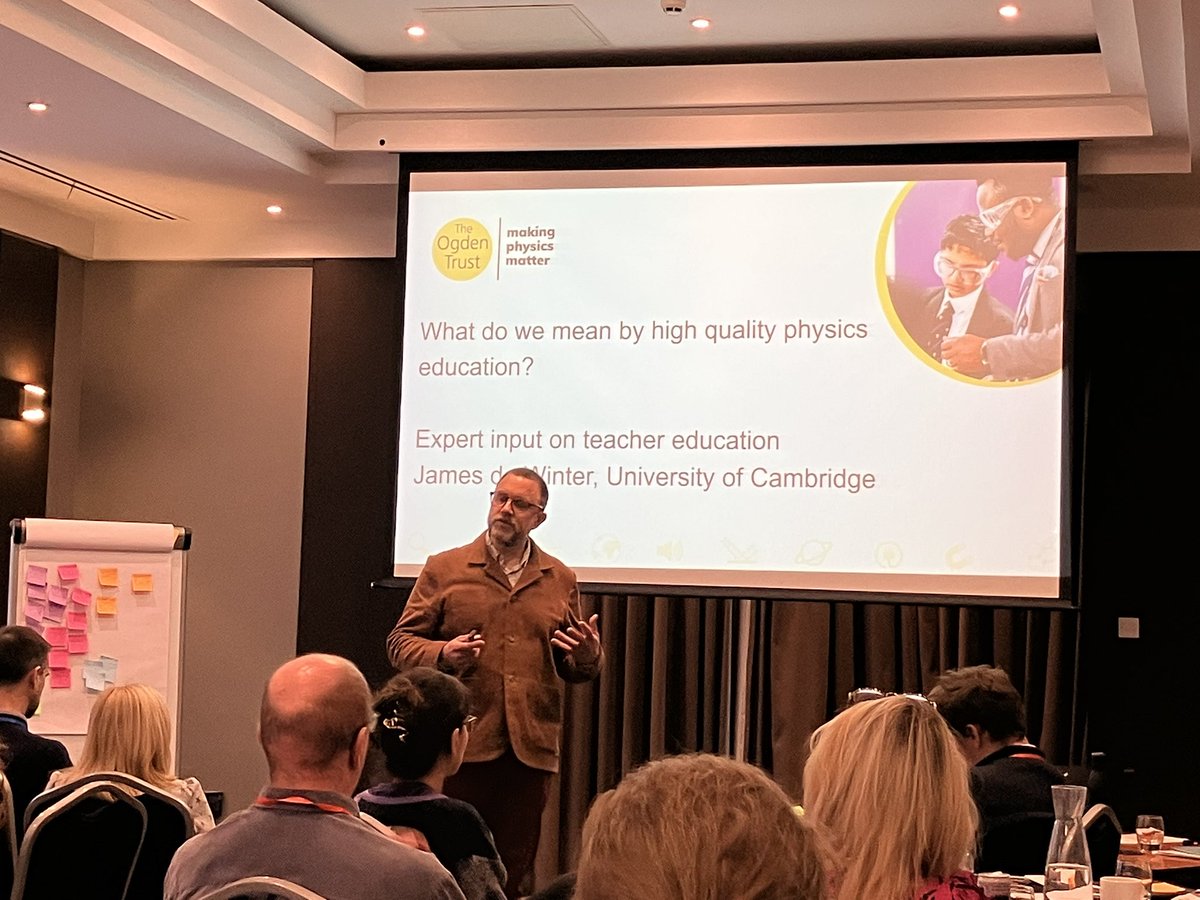 ogdentrust's tweet photo. What do we mean by high quality physics education? Words of wisdom from James. #EducatingTheEducator #AgentsOfChange #WTO https://t.co/oiVAM39tC9