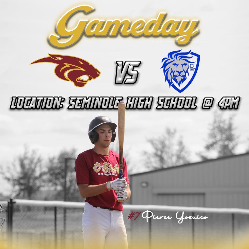 Countryside Baseball (@csidebase) on Twitter photo 🚨GAMEDAY!!🚨
The Cougars will take on <a href="/HollinsRoyalsBB/">Hollins HS Royals Baseball</a>
🆚 | Hollins High School
🕐 | 4:00 PM
📍 | Seminole High School
#GoCougars 🚨GAMEDAY!!🚨
The Cougars will take on <a href="/HollinsRoyalsBB/">Hollins HS Royals Baseball</a>
🆚 | Hollins High School
🕐 | 4:00 PM
📍 | Seminole High School
#GoCougars