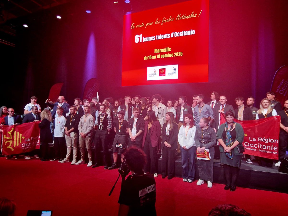 Félicitations à nos jeunes pour ce beau palmarès aux <a href="/Worldskills_Occ/">Worldskills Occitanie</a> 🏆
👏 Mathys🥈en Menuiserie, Joan🥈&amp; Gabriel🥉en Charpente, Corentin🥉en Couverture Métallique.
➕ un podium 100% Fédération Compagnonnique en Charpente 💪
Bravo à ces jeunes talentueux &amp; passionnés !