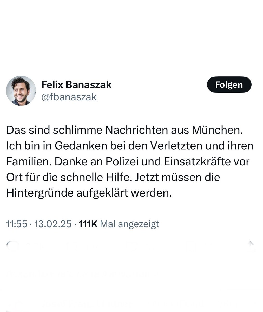 „Wichtig ist, dass die Hintergründe jetzt schnell aufgeklärt werden.“ „Die Hintergründe müssen jetzt vollständig aufgeklärt werden.“ „Eine schnelle Aufklärung der Tat ist notwendig.“ „Jetzt müssen die Hintergründe aufgeklärt werden.“