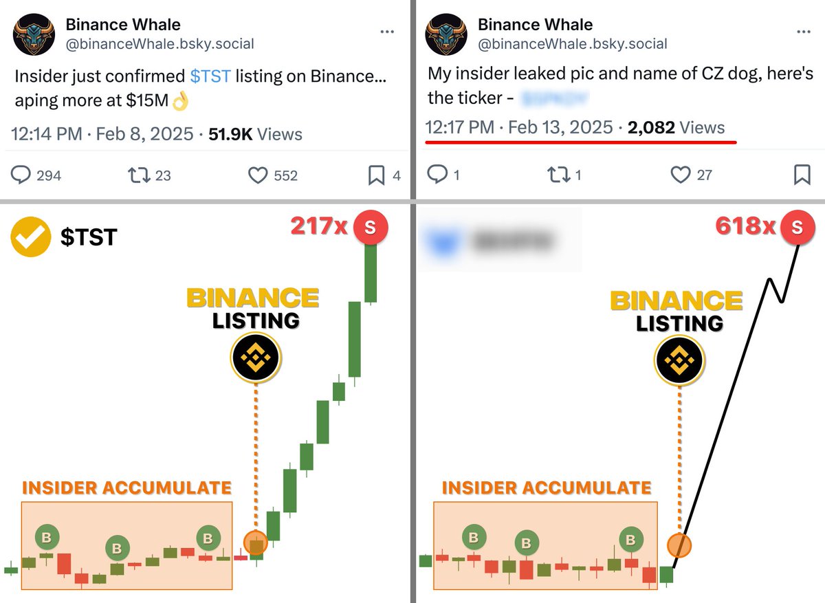 This whale has ALL $BNB memecoin insides...

using it he made $TST (415x), $CHEEMS (371x)

Now he accumulating alts before next pumps...

here's his wallet and 1000x lowcap memes he buys now 🧵👇
