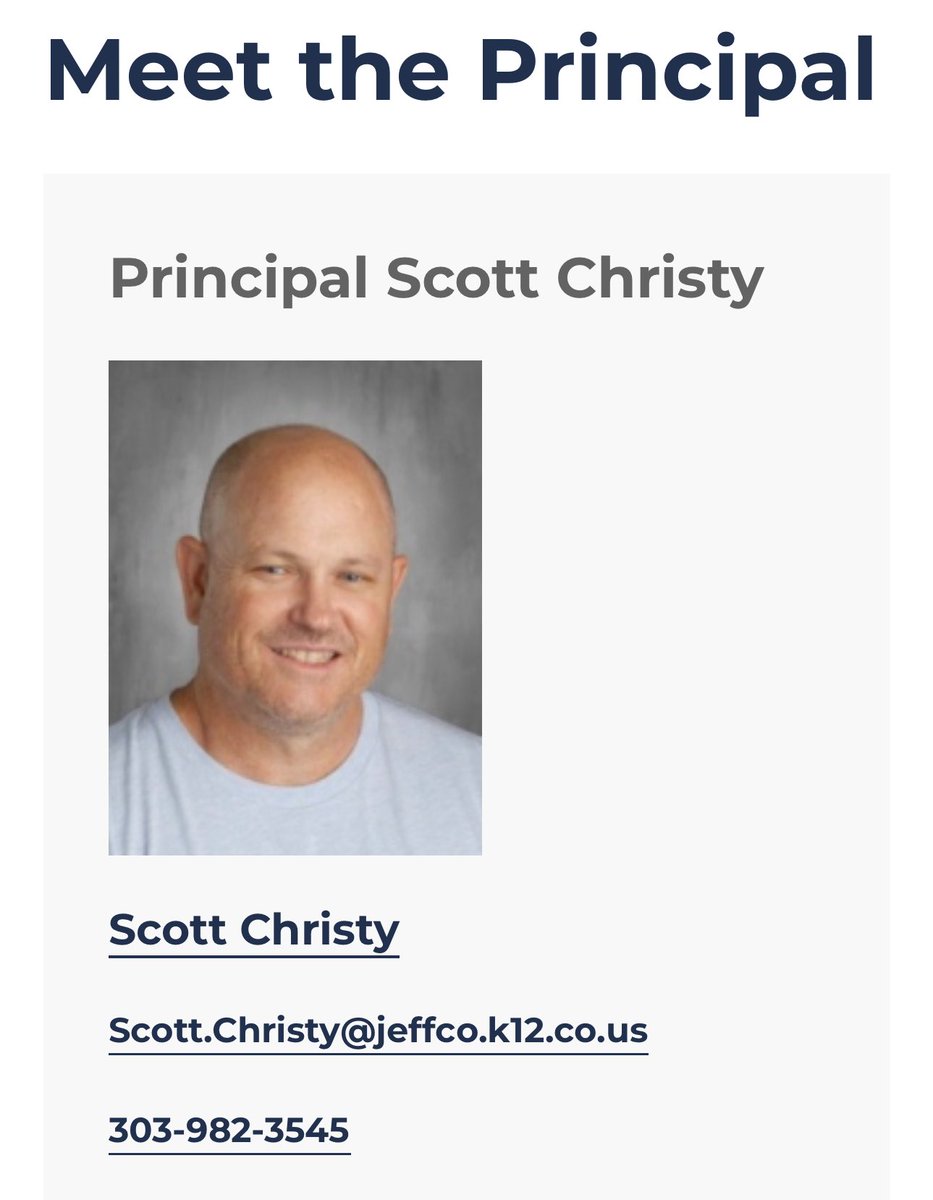 libsoftiktok's tweet image. This is the principal of Columbine High School in @JeffcoSchoolsCo. When a parent complained that a teacher was grooming her daughter he brushed it off and said the teacher “takes interest in helping kids navigate their sexuality.” He also helped cover up when staff secretly…