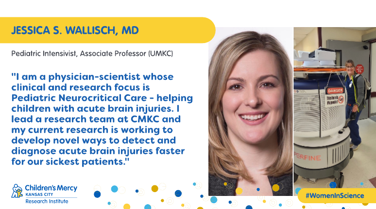 Dr. Jessica Wallisch's research focus is on pediatric neurocritical care. She is shown here bringing a portable low-field MRI to the Intensive Care Unit. #WomeninScience #WomeninScience2025