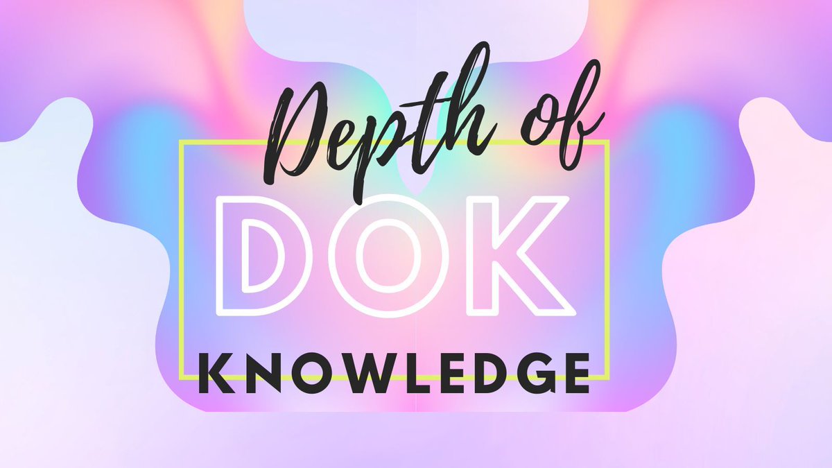 alicekeeler's tweet photo. "- DOK depends on how students demonstrate and discuss their learning, not how the teacher delivers their instruction. " Erik Francis 

https://t.co/k2U4MhJnXH 

#DOKchat https://t.co/EzCaTVhDr7