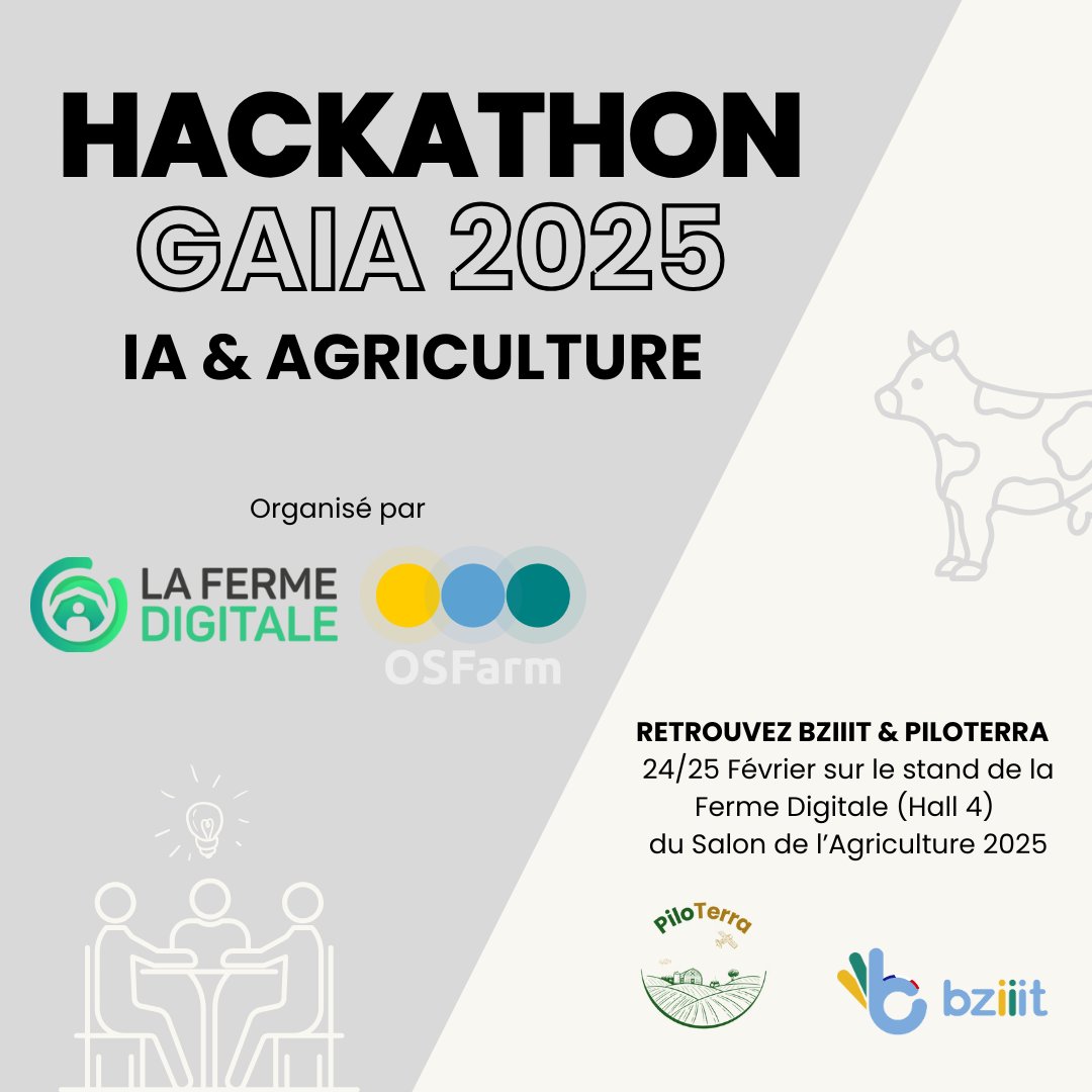 Les 24 et 25 février, Laurent sera l’un des coachs OSFARM pour aider les équipes participantes à relever les défis du Hackathon GAIA 2025. 30 heures pour créer des prototypes concrets, utilisant l’IA générative pour apporter des solutions aux enjeux du secteur agricole 👩‍🌾🚜